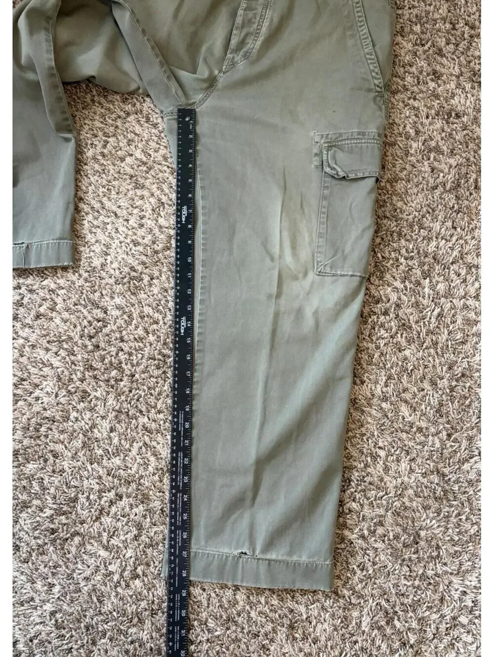 Vintage J Crew Cargo Khaki Pants Men’s Size 36x30 Military Outdoor Olive Green